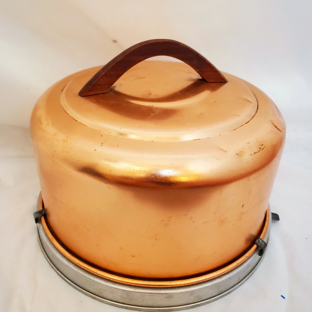 Vintage Mirro aluminum coppertone cake server